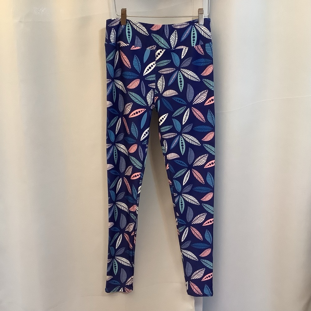 Luv21 Leggings Women’s Size Regular 2-10 Yoga High Waisted Tropical Leaf Pattern